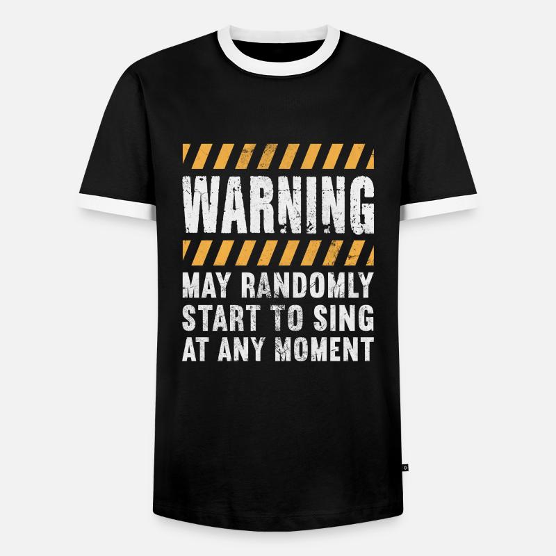 Singer - Men's Ringer Shirt - black/white