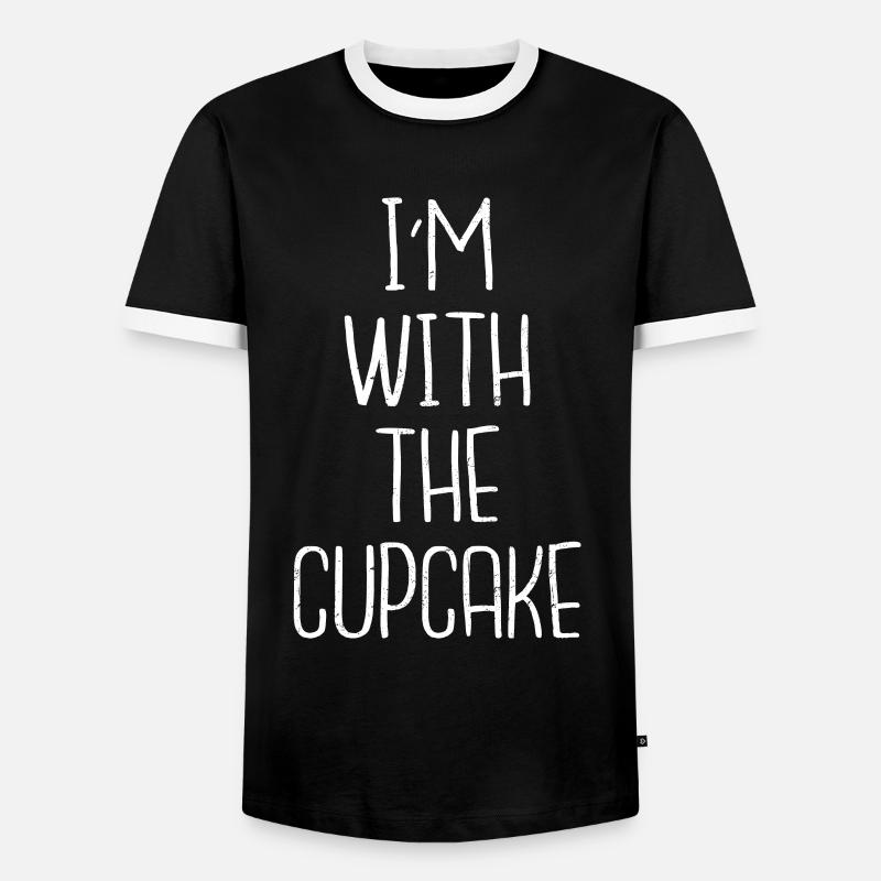 Cupcake - Männer Kontrast-T-Shirt - Schwarz/Weiß