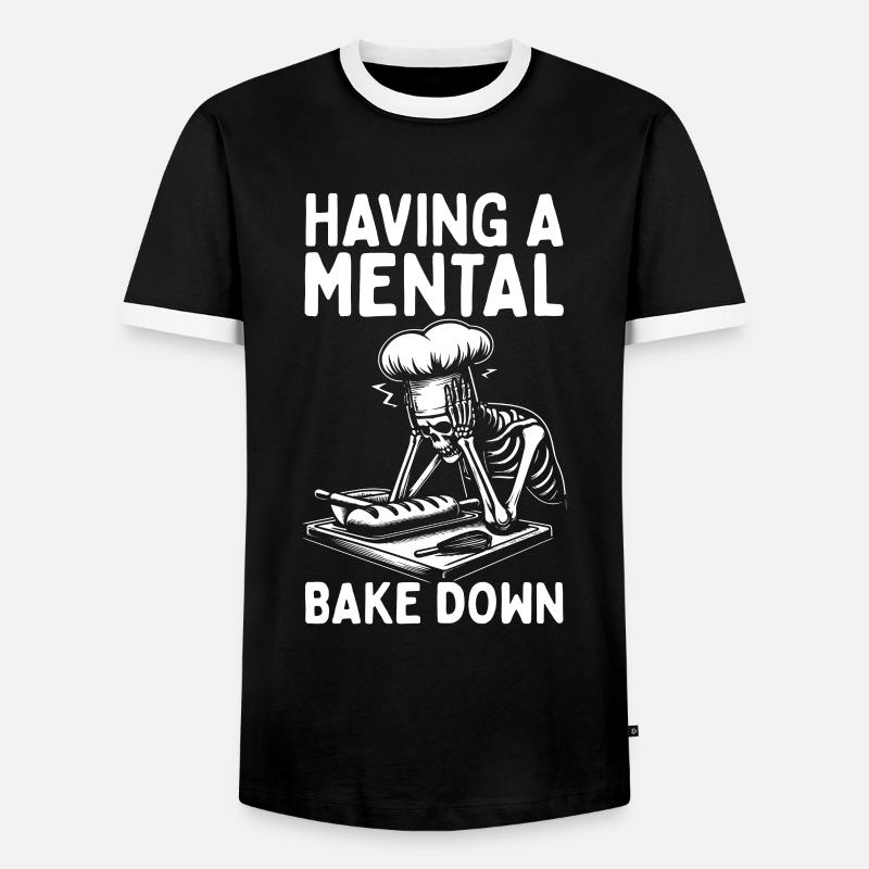 Bäcker Bäckerein Backwaren Backen Geschenk - Männer Kontrast-T-Shirt - Schwarz/Weiß