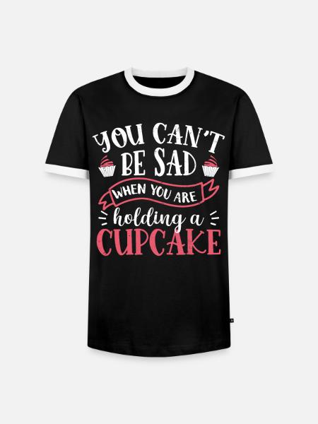Cupcake - Männer Kontrast-T-Shirt - Schwarz/Weiß