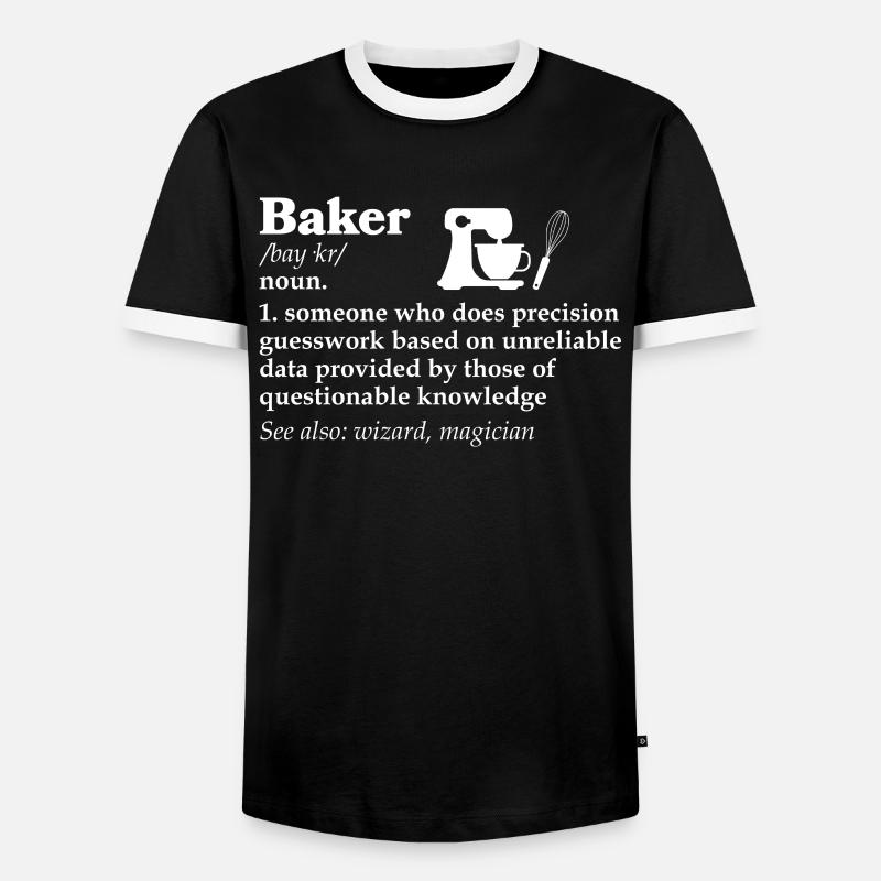 Baker Bakery Bakery Baking Gift - Men's Ringer Shirt - black/white