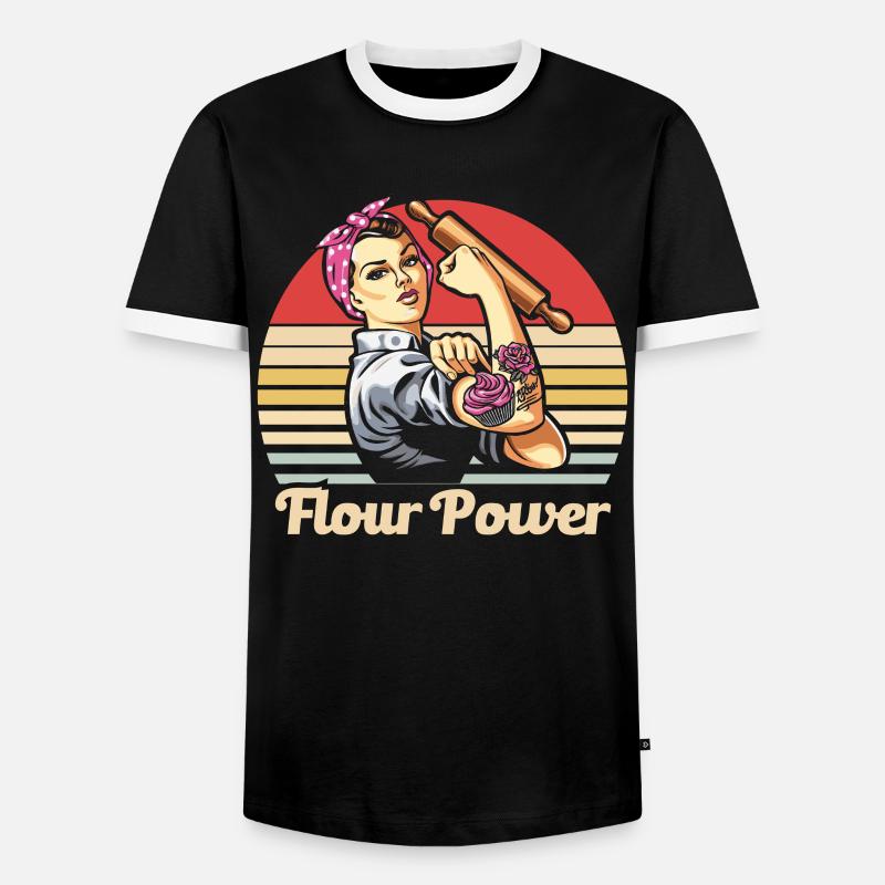 Bäcker Bäckerein Backwaren Backen Geschenk - Männer Kontrast-T-Shirt - Schwarz/Weiß