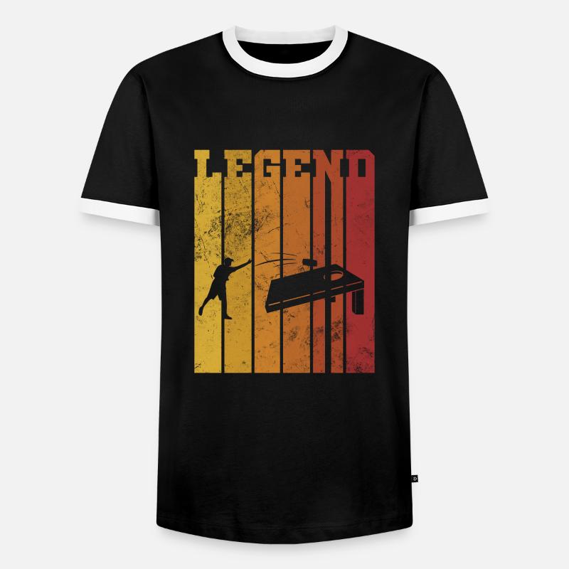 Cornhole - Men's Ringer Shirt - black/white