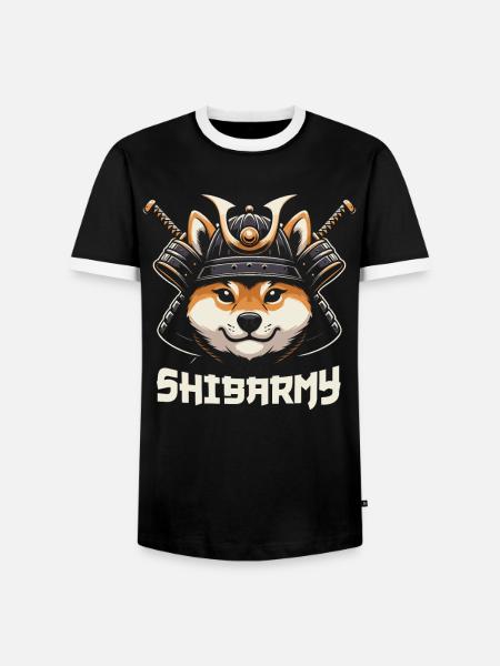 Samurai Ronin Schwertkampf Krieger Geschenk - Männer Kontrast-T-Shirt - Schwarz/Weiß