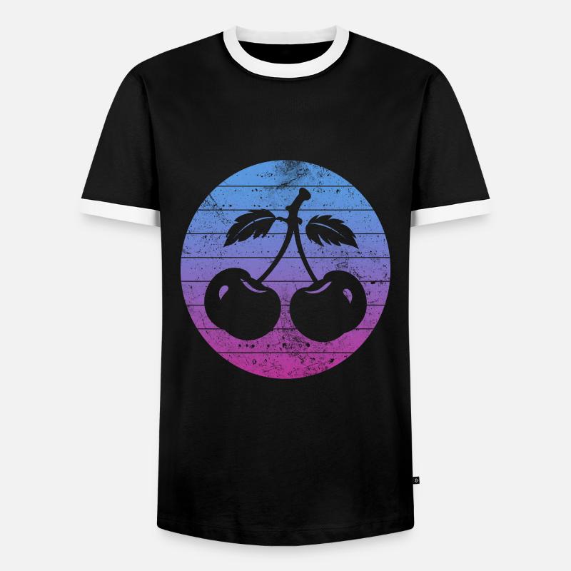 Cherry - Men's Ringer Shirt - black/white