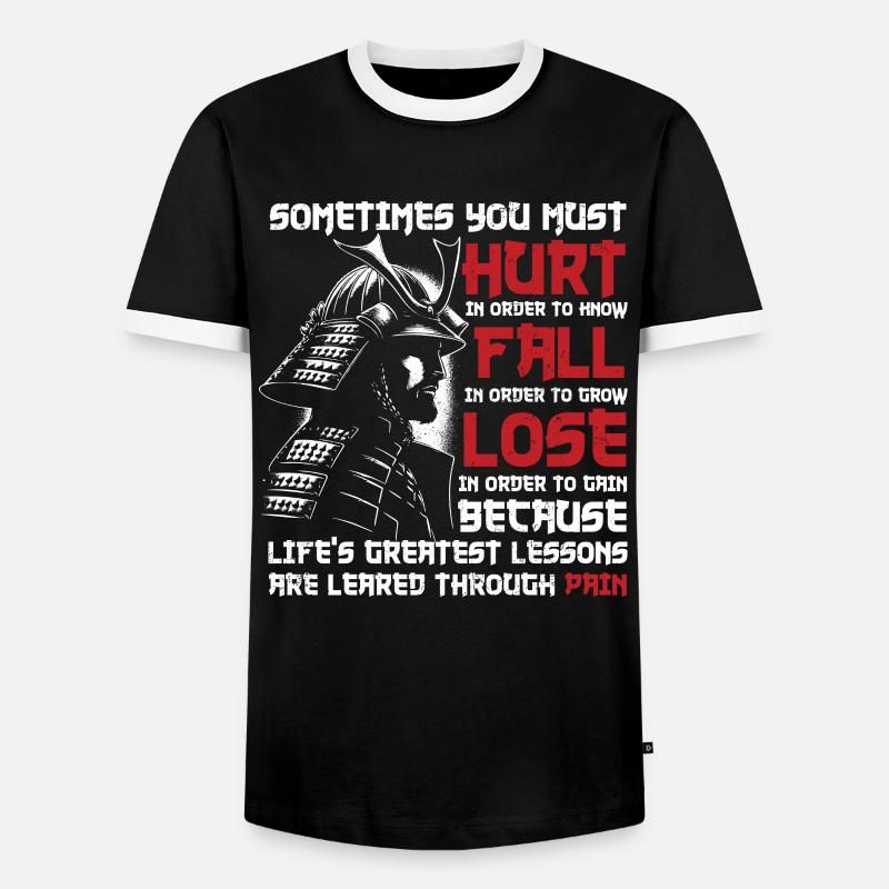 Samurai - Men's Ringer Shirt - black/white