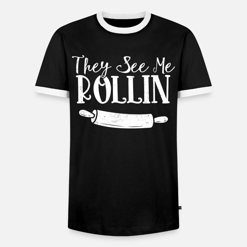 Baker - Men's Ringer Shirt - black/white