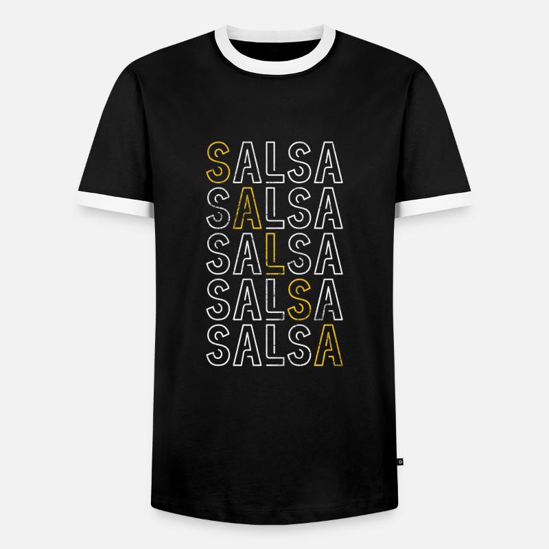 Salsa - Men's Ringer Shirt - black/white