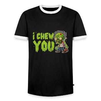 Zombie - Männer Kontrast-T-Shirt - Schwarz/Weiß - Vorne - AI Model Female 172 light (172cm) & AI Model Male 178 light (178cm)