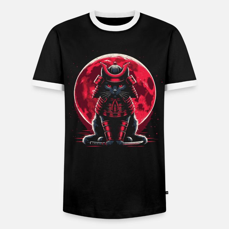 Samurai - Men's Ringer Shirt - black/white