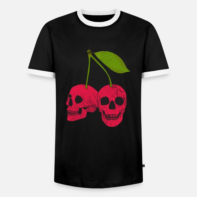 Cherry - Men's Ringer Shirt - black/white