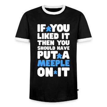 Jeux de société Jeux de société Jeux de soirée Jeux Cadeau - T-shirt contrasté Homme - noir/blanc - Devant - AI Model Female 172 light (172cm) & AI Model Male 178 light (178cm)