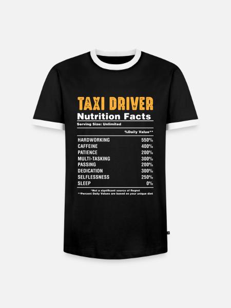 Taxi - Männer Kontrast-T-Shirt - Schwarz/Weiß