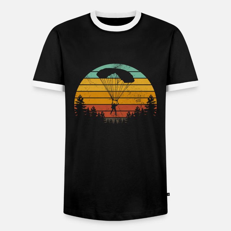 Skydive - Men's Ringer Shirt - black/white