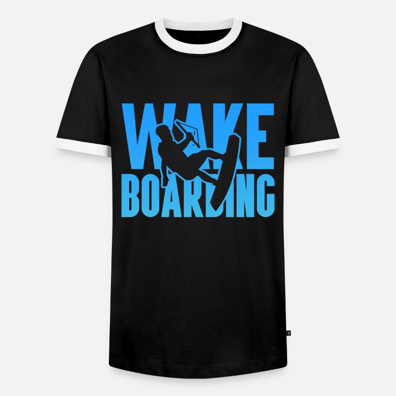 Wakeboard Wakeboarder Wakeboarding Geschenk - Männer Kontrast-T-Shirt - Schwarz/Weiß