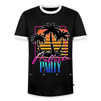 Mallorca Party Crew - Männer Kontrast-T-Shirt - Schwarz/Weiß - Vorne - AI Model Female 172 light (172cm) & AI Model Male 178 light (178cm)