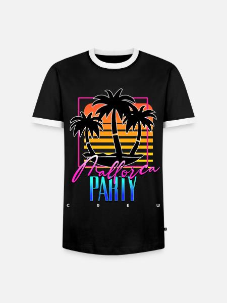 Mallorca Party Crew - Men's Ringer Shirt - black/white