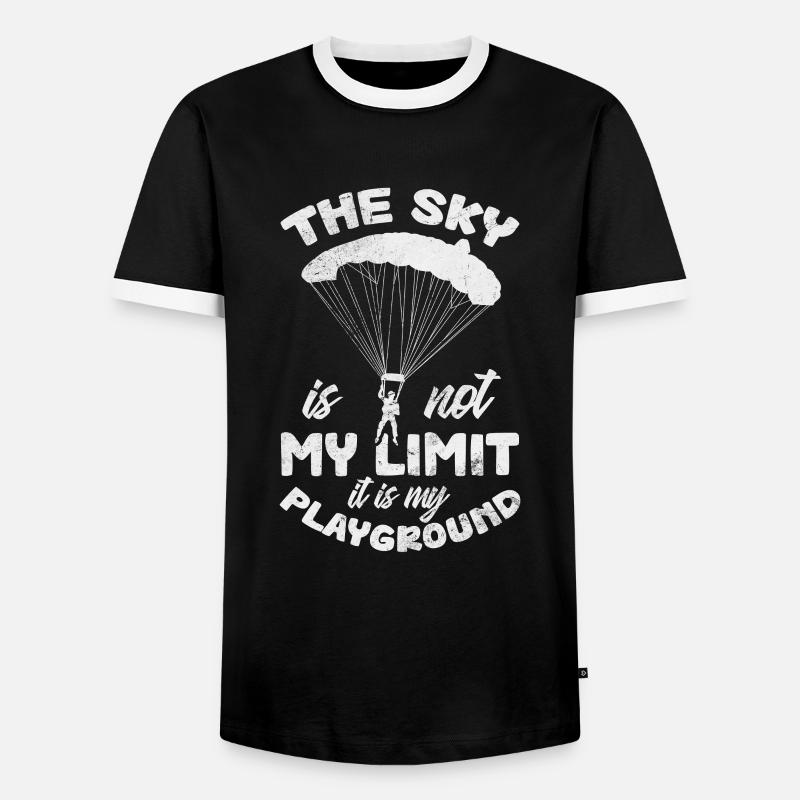 Skydive - Men's Ringer Shirt - black/white