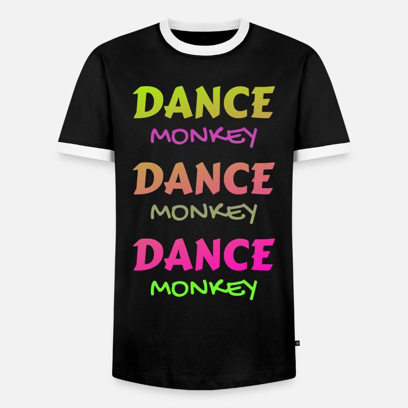 Dance Monkey bunt schön einzigartig - Männer Kontrast-T-Shirt - Schwarz/Weiß