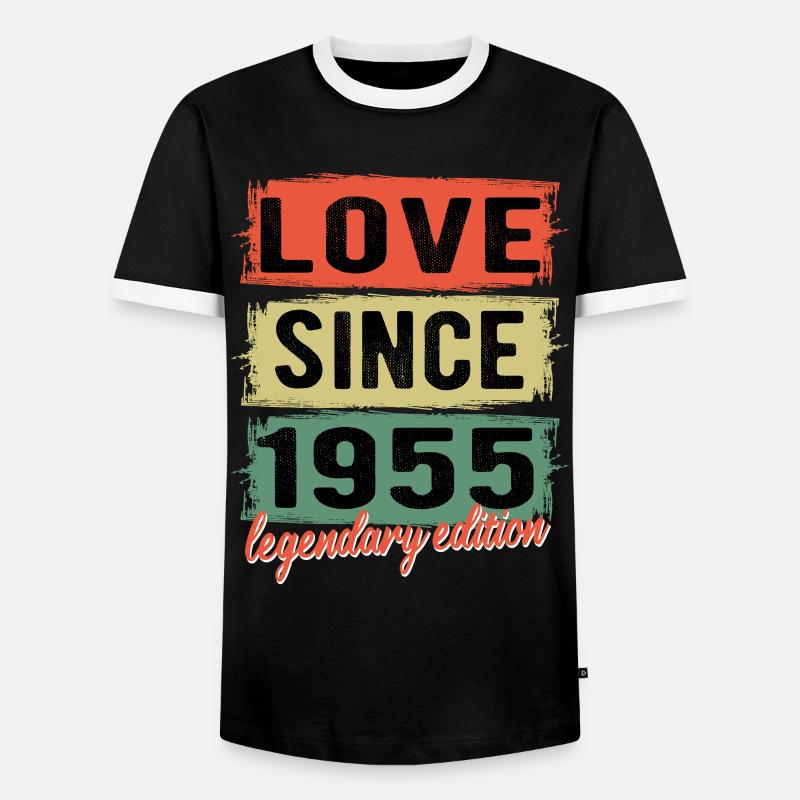 Awesome since 1955 - Männer Kontrast-T-Shirt - Schwarz/Weiß