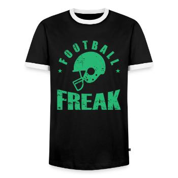 Football Freak America Sport Touchdown - T-shirt contrasté Homme - noir/blanc - Devant - AI Model Female 172 light (172cm) & AI Model Male 178 light (178cm)