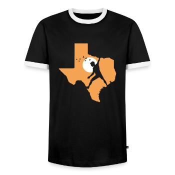 Texas Escalade Bloc Hobby Rock - T-shirt contrasté Homme - noir/blanc - Devant - AI Model Female 172 light (172cm) & AI Model Male 178 light (178cm)