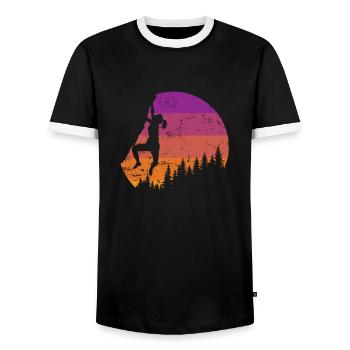 Escalade Hobby Fitness Bloc Sport - T-shirt contrasté Homme - noir/blanc - Devant - AI Model Female 172 light (172cm) & AI Model Male 178 light (178cm)