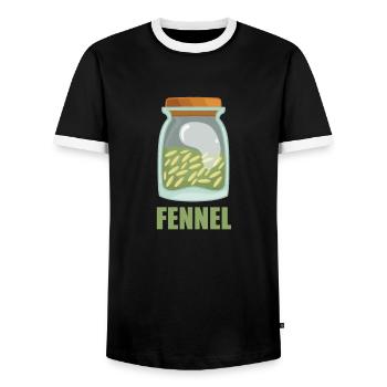 Fennel Gewürz Geschmack Essen Kochen - Männer Kontrast-T-Shirt - Schwarz/Weiß - Vorne - AI Model Female 172 light (172cm) & AI Model Male 178 light (178cm)
