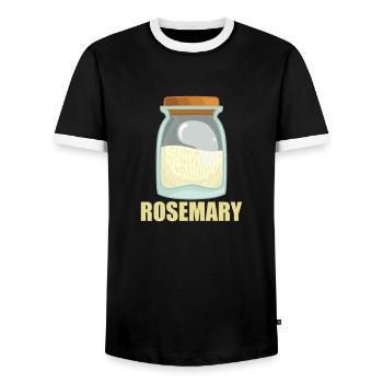 Épices au romarin Goût Cuisine - T-shirt contrasté Homme - noir/blanc - Devant - AI Model Female 172 light (172cm) & AI Model Male 178 light (178cm)