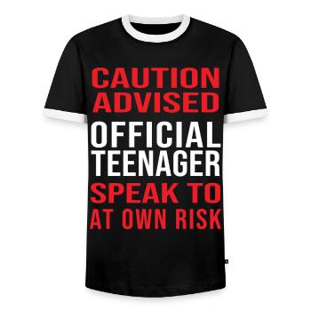 13 Jahre alt Geburtstag Teenie Teenager Geschenk - Männer Kontrast-T-Shirt - Schwarz/Weiß - Vorne - AI Model Female 172 light (172cm) & AI Model Male 178 light (178cm)