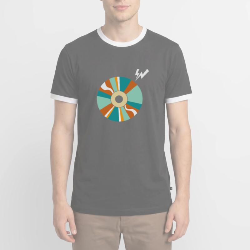 CD-ROM Retro Memory Module Disk Men's Ringer Shirt