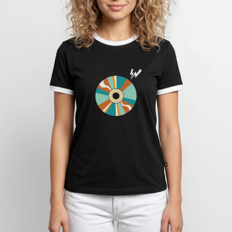 CD-ROM Retro Memory Module Disk Men's Ringer Shirt