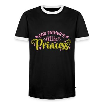 God Father's little Princess - Männer Kontrast-T-Shirt - Schwarz/Weiß - Vorne - AI Model Female 172 light (172cm) & AI Model Male 178 light (178cm)