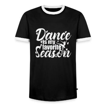 Dance is my favorite Season Ballet - Men's Ringer Shirt - black/white - Front - AI Model Female 172 light (172cm) & AI Model Male 178 light (178cm)
