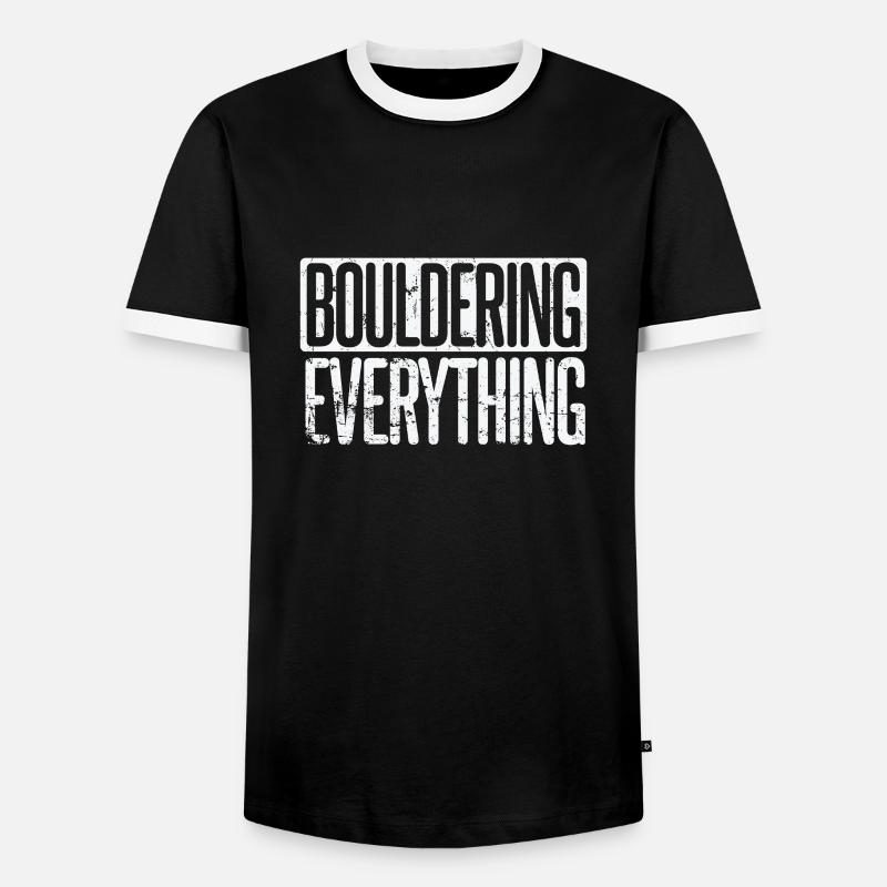 Bouldering everything - Männer Kontrast-T-Shirt - Schwarz/Weiß