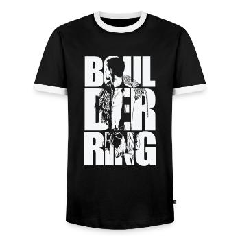 L’escalade de bloc est le meilleur sport - T-shirt contrasté Homme - noir/blanc - Devant - AI Model Female 172 light (172cm) & AI Model Male 178 light (178cm)