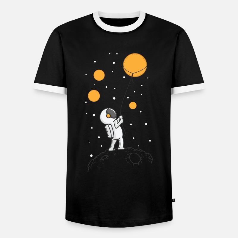 Astronaut in distant space - Men's Ringer Shirt - black/white