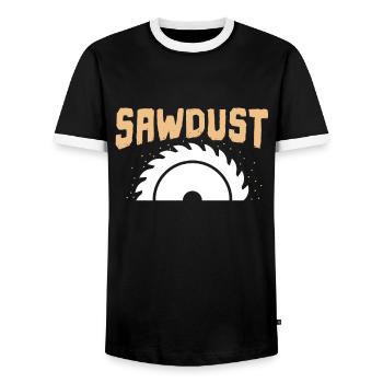 Sciure de bois Sciure de bois Hommes - T-shirt contrasté Homme - noir/blanc - Devant - AI Model Female 172 light (172cm) & AI Model Male 178 light (178cm)