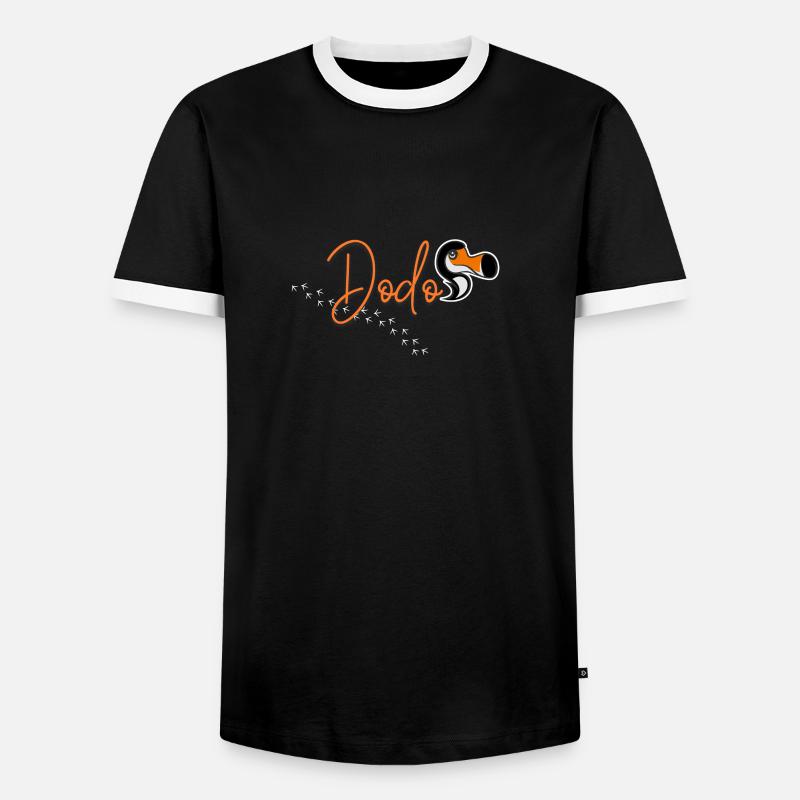 Dodo aus Mauritius - Männer Kontrast-T-Shirt - Schwarz/Weiß
