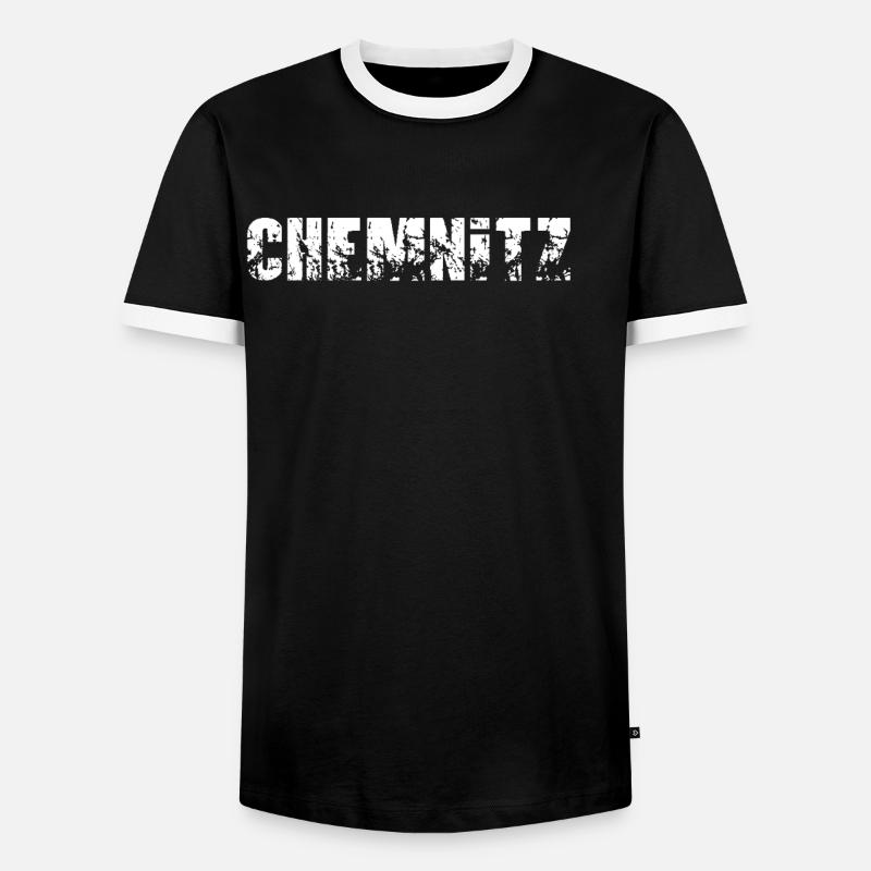 Chemnitz - Männer Kontrast-T-Shirt - Schwarz/Weiß