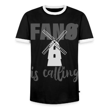 Fano Fanö Fanoe Fanø Motif Danemark amoureux - T-shirt contrasté Homme - noir/blanc - Devant - AI Model Female 172 light (172cm) & AI Model Male 178 light (178cm)
