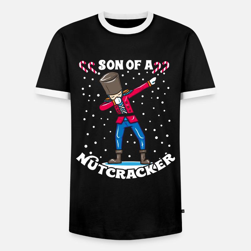 Dabbing Nutcracker Christmas gift DAB - Men's Ringer Shirt - black/white