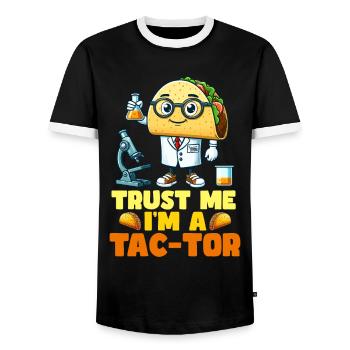 Croyez-moi, je suis un imbécile - T-shirt contrasté Homme - noir/blanc - Devant - AI Model Female 172 light (172cm) & AI Model Male 178 light (178cm)