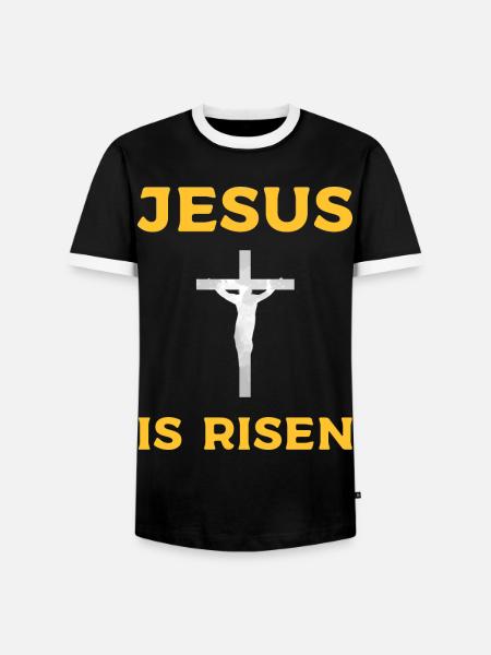Jesus Kristus Cross Bibelen Bibelen Vers kristendommen - Herre kontrast-T-shirt - sort/hvid