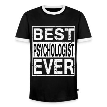 Meilleur psychologue de tous les temps psychologue cadeau - T-shirt contrasté Homme - noir/blanc - Devant - AI Model Female 172 light (172cm) & AI Model Male 178 light (178cm)