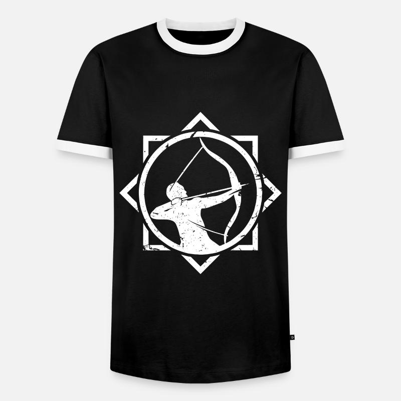 Bogenschütze Bogenschießen - Männer Kontrast-T-Shirt - Schwarz/Weiß