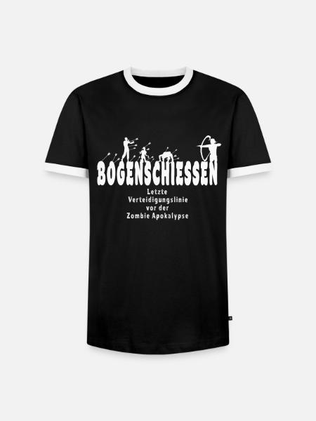 Apokalypse Bogenschiessen / Bogenschießen - Männer Kontrast-T-Shirt - Schwarz/Weiß