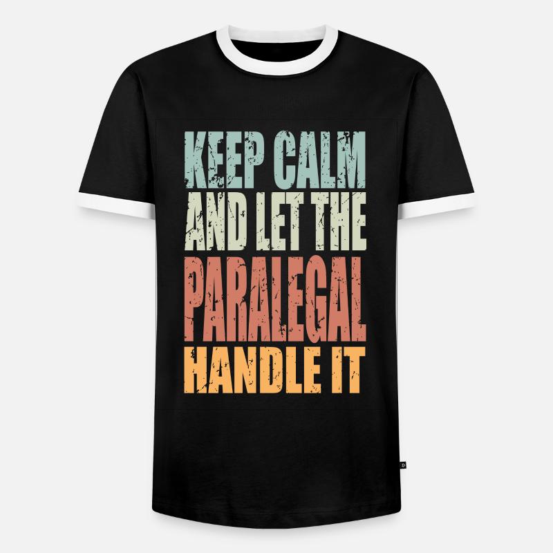 Keep Calm Rechtsanwaltsfachangestellte Spruch - Männer Kontrast-T-Shirt - Schwarz/Weiß
