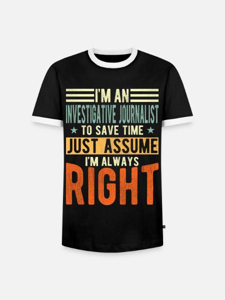 Investigative journalist - Men's Ringer Shirt - black/white