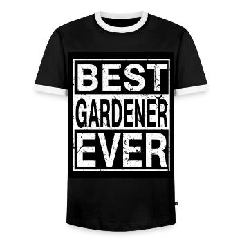 Jardinier Meilleur jardinier - T-shirt contrasté Homme - noir/blanc - Devant - AI Model Female 172 light (172cm) & AI Model Male 178 light (178cm)